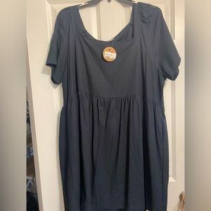 Blue knee length dress